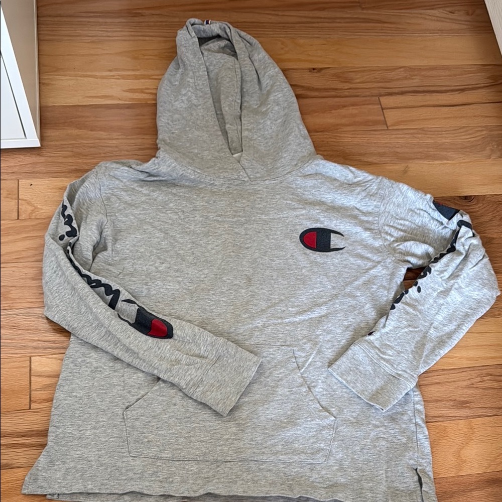Champion Cotton Gray Hoodie Women's Small